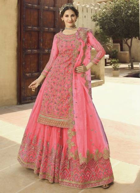 Baby Pink Colour Glossy Simar Amyra Shaivi New Latest Designer Soft Net Salwar Suit Collection 15030 B